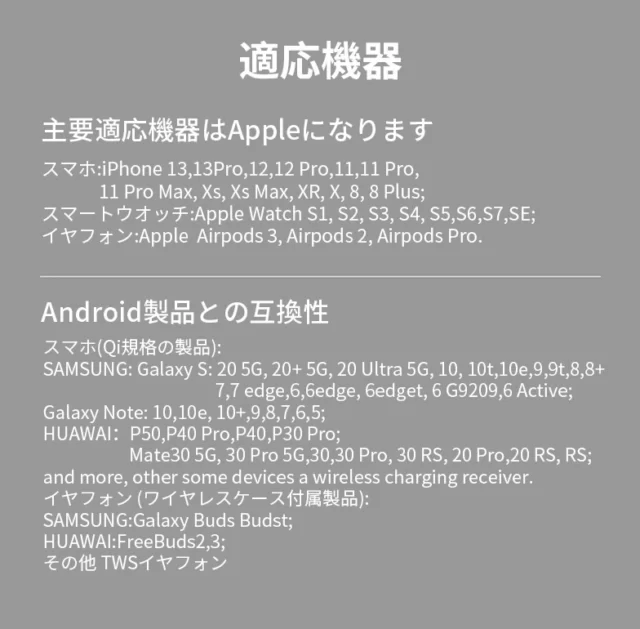 ワイヤレス充電器 3in1 15W 充電スタンド Qi急速充電　Airpods Applewatch iphone Android soundcore liberty　適応機器